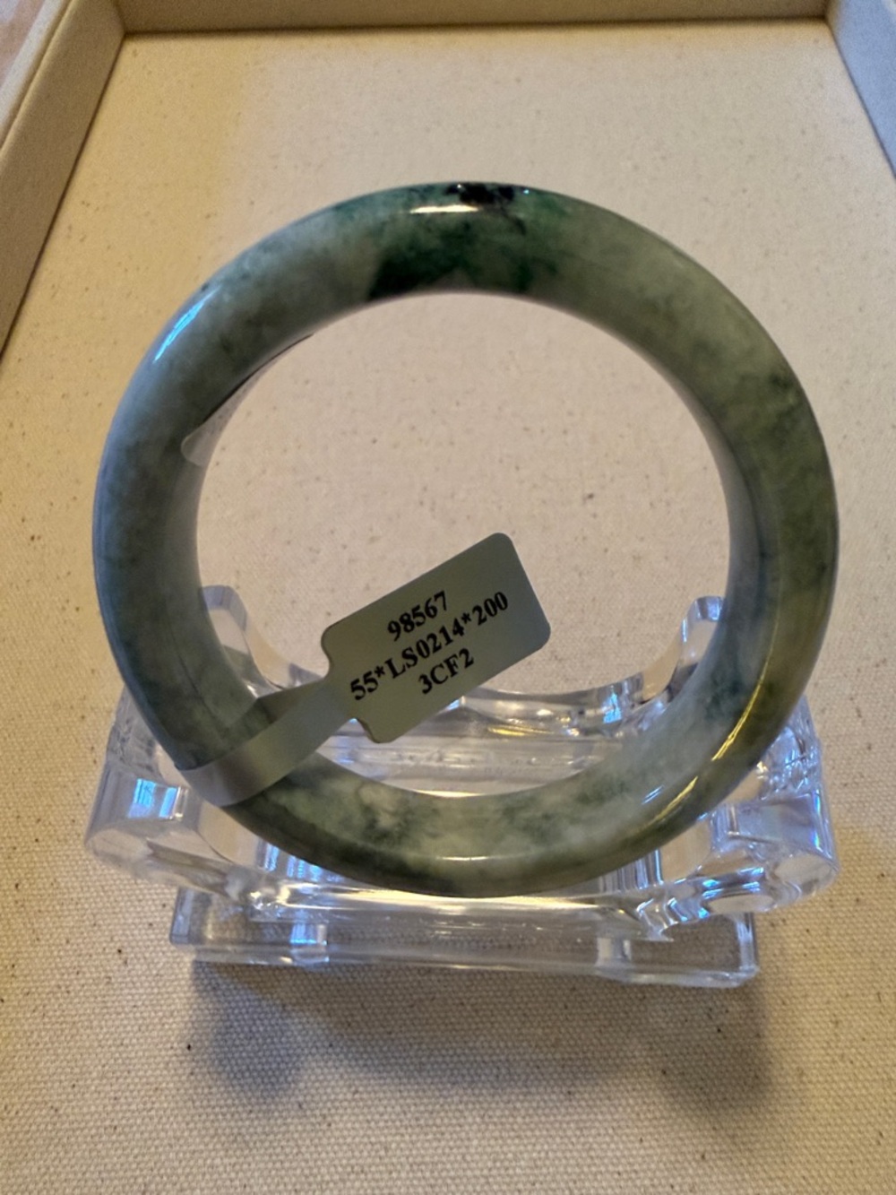 Burmese Light Green Jade Bangle Bracelet